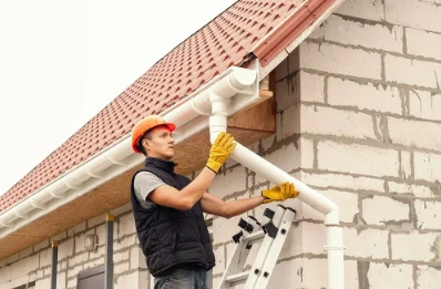Pose et remplacement de gouttières au Mesnil-Amey